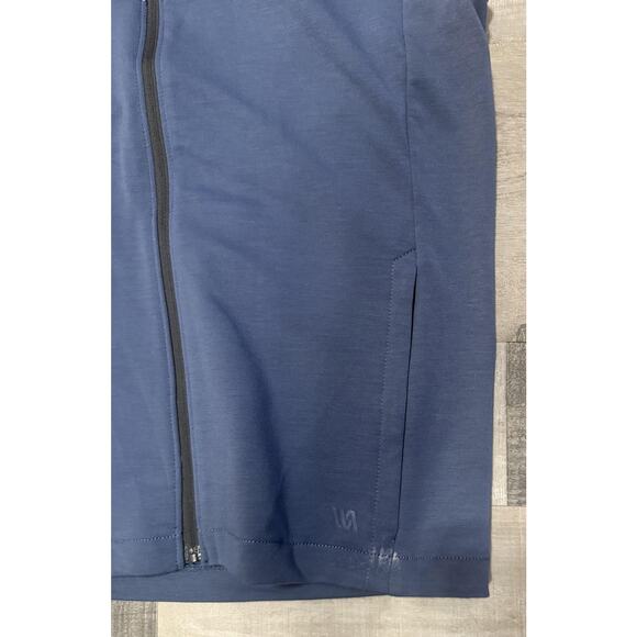 VRST Vest Mens Small Indigo Navy Hooded Full Zip Golf Quick Dry Stretch New - Picture 3 of 9